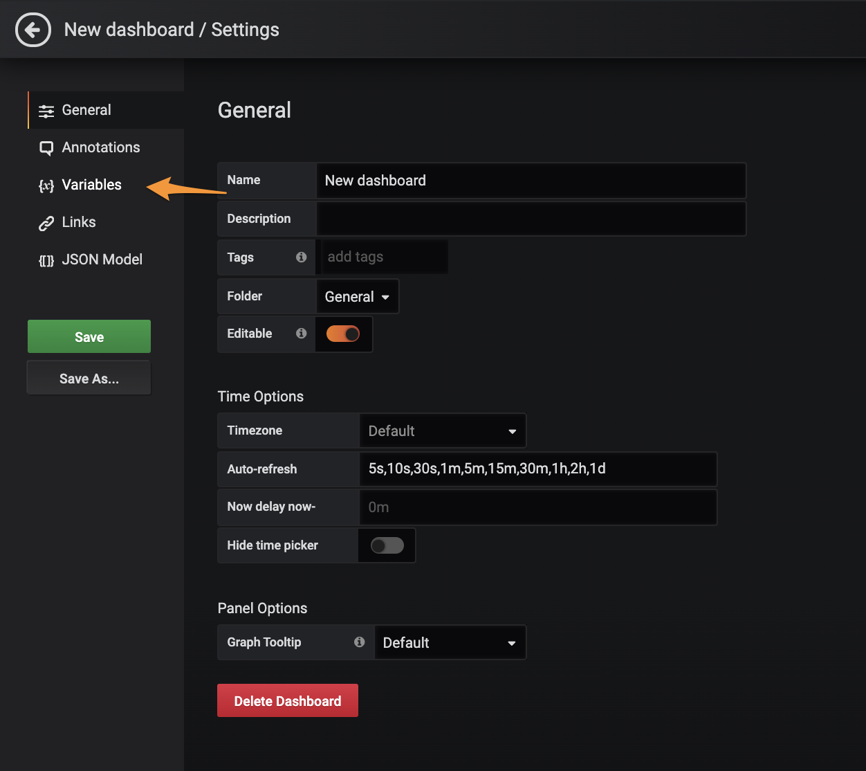 grafana-variables-dataset-customer-portal